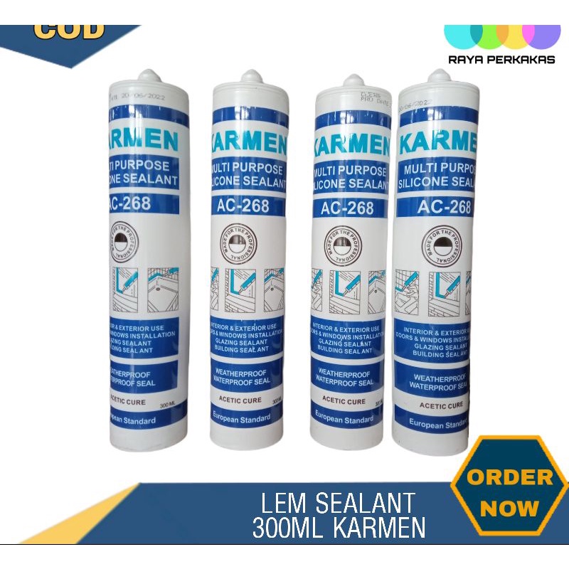 

Lem Silicone Silikon Sealant Sealent Lem Kaca Aquarium Karmen 300ml