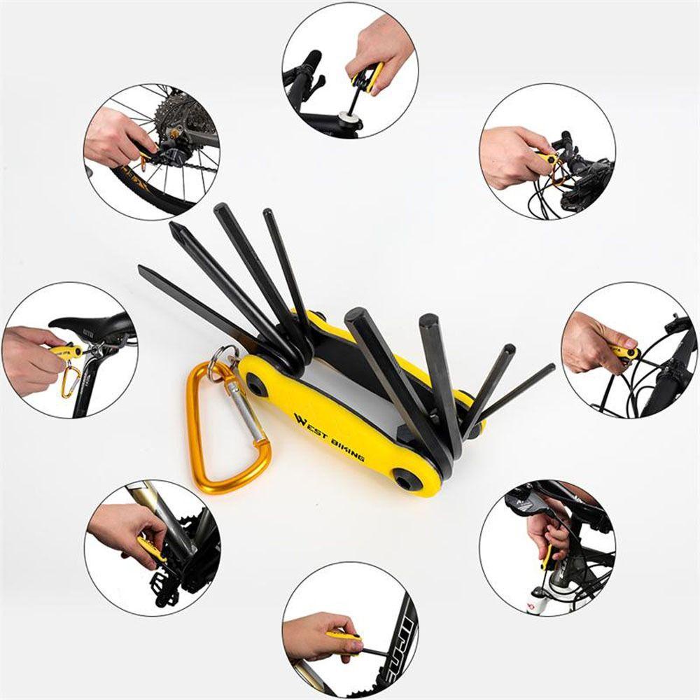 Lanfy Sepeda Multi-Fungsi Alat Portable Multi-Fungsi Alat Bersepeda Bagian Aksesoris Sepeda Repair Tools Hexagonal Obeng