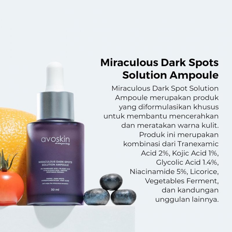 Avoskin Miraculous Dark Spots Solution Series (Noda Hitam/Bekas Jerawat)