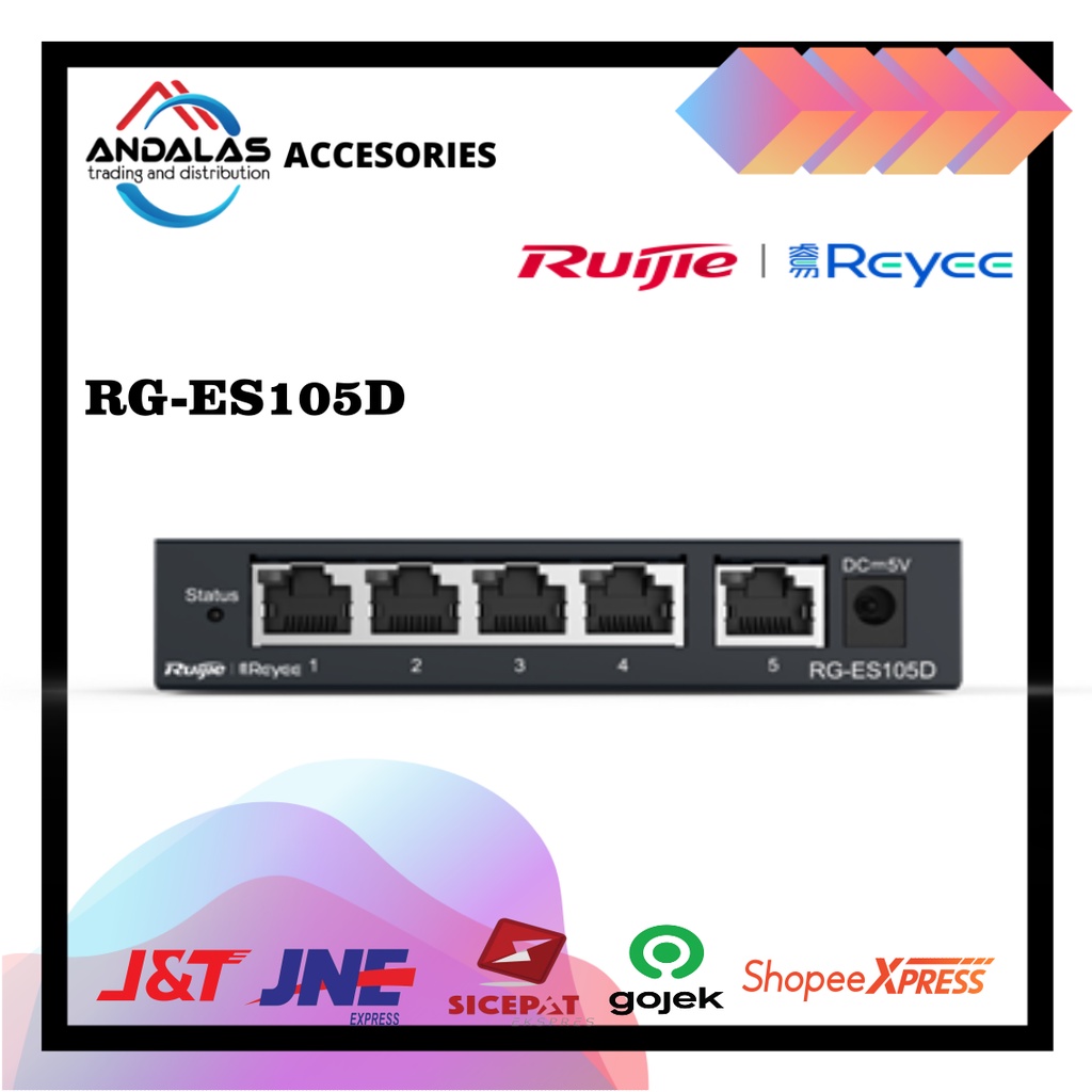 switch hub 5 port besi unmanaged non poe reeye RG-ES 105D