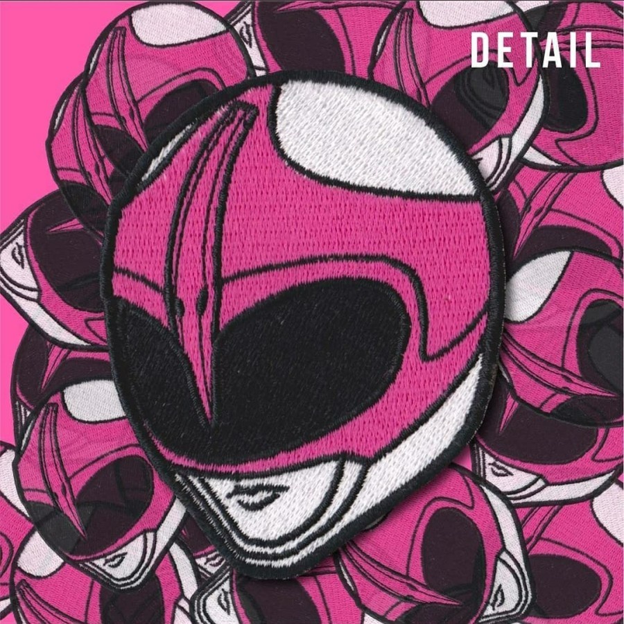 Patch Bordir Emblem Power Ranger Series Ranger Pink