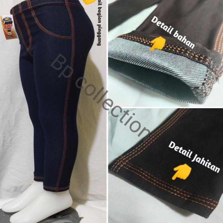 Seri(T43B)-✪) Legging Levis Denim Tebal /Legging Anak perempuan 6 Bulan - 12 Tahun premium