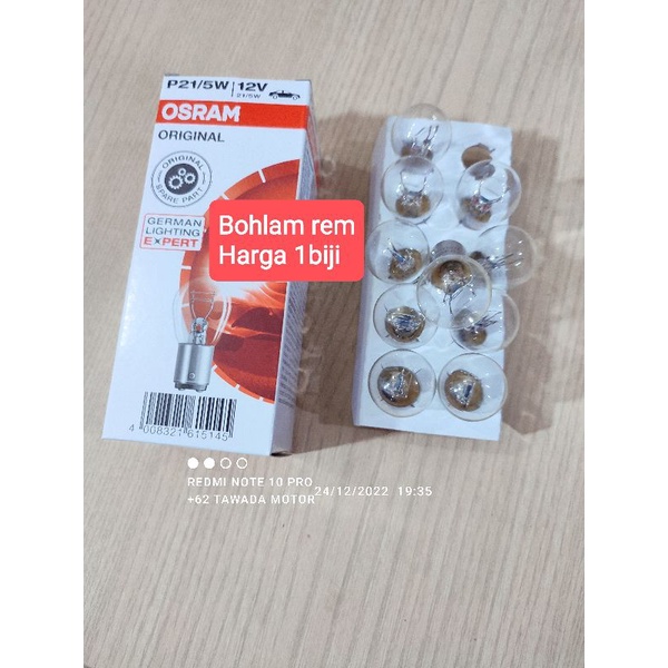 BOHLAM REM BELAKANG UNIVERSAL OSRAM KAKI 2 12V 21-5W