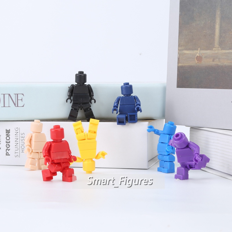 Blok Bangunan Partikel Kecil Aksesoris Minifigure Aksi Bersambung Minifigures Rakitan Mainan Berbagai Warna