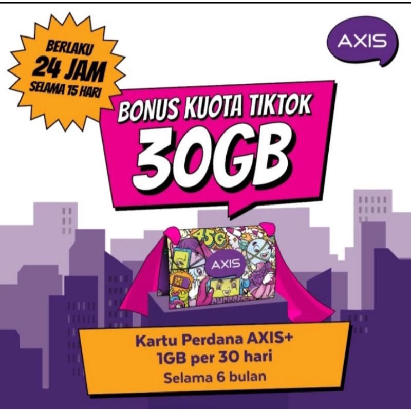 KARTU PERDAN PAKET AXIS +24jam 3GB/60H