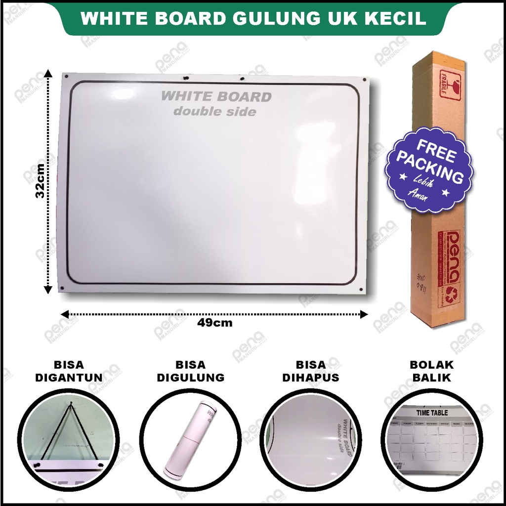 Whiteboard Lembaran Karton Gulung Papantulis Papan Tulis