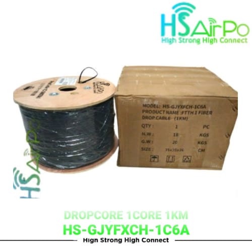 HSAirPO HS-GJYFXCH-4C6A Kabel FO Fiber Optik Dropcore 4 Core 1KM 1000 Meter M