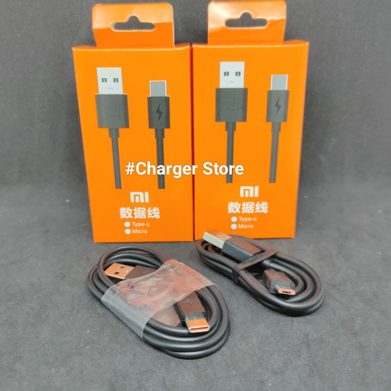 Kabel Data Xiaomi Fast Charging 2A Micro USB - Type C 1Meter