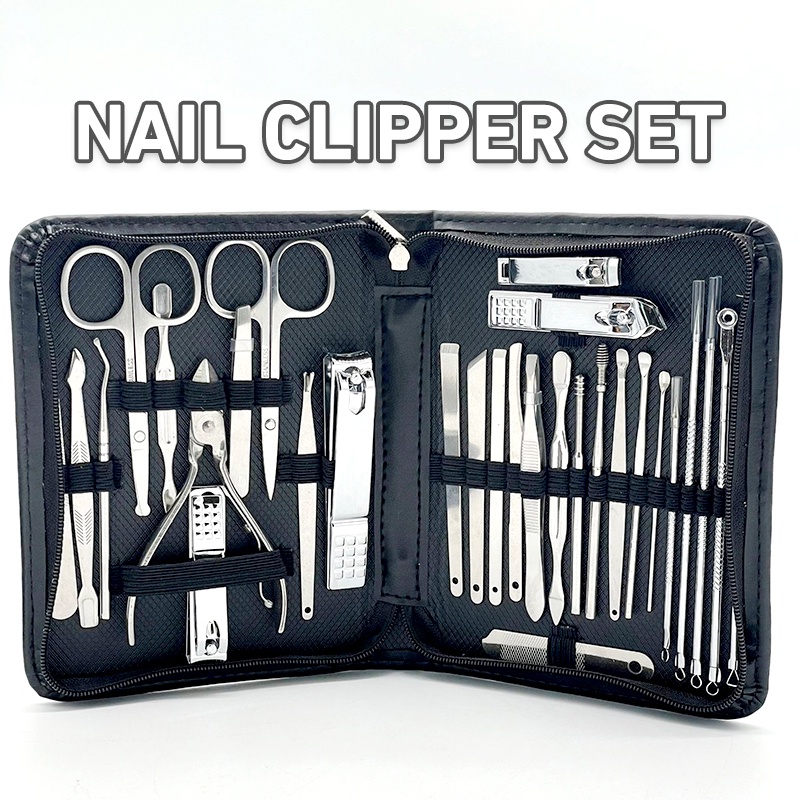 Kaikki Gunting Kuku Set 30 in 1Tangan Kaki Nail Clipper Tools Manicure Pedicure Set