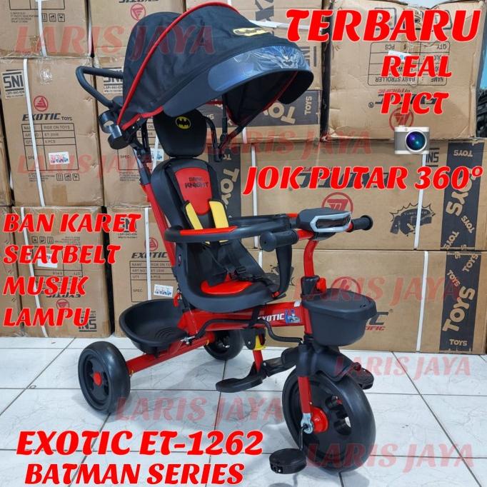 Sepeda Anak Roda Tiga Exotic 1262 Batman , Sepeda Roda Tiga Exotic New #Original