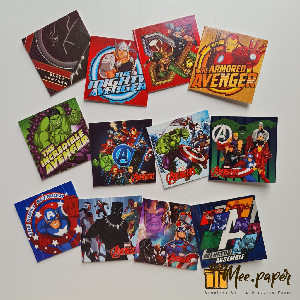 

Kartu Ucapan + Amplop Kecil Sansan Wawa, Avengers, Gift Card / Greeting Card