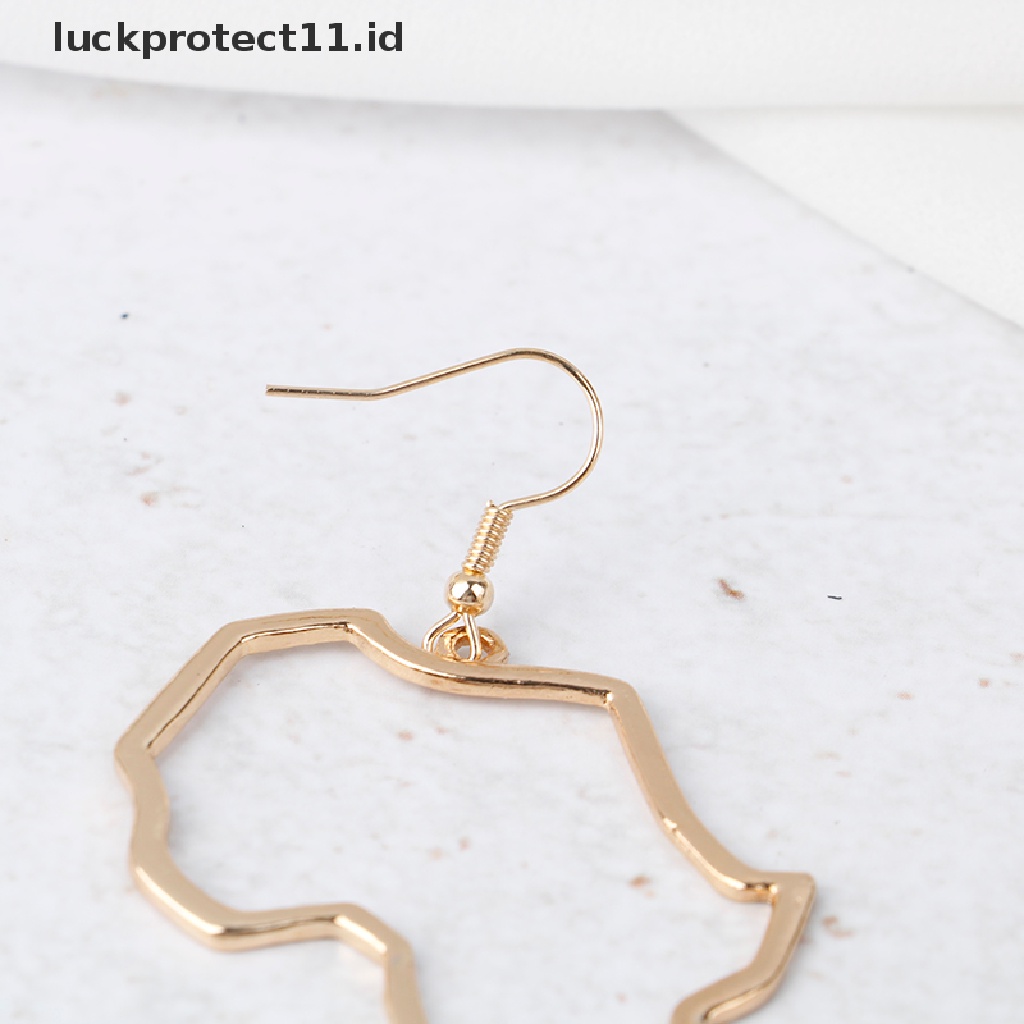 /Fashion Hot// Fashion// Lucu Paduan Peta Afrika Etnik Afrocentric Tribal Hook Drop Earrings Hadiah.