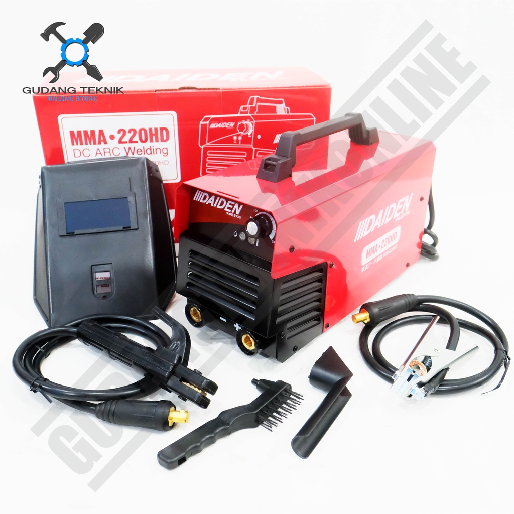 Mesin Las Listrik MMA 220HD DAIDEN / Mesin Travo Trafo Inverter Las 220 Heavy Duty DAIDEN - Welding Inverter MMA-220HD DAIDEN