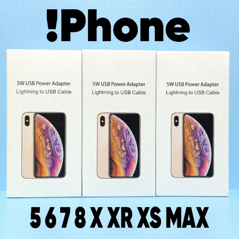 Adaptor Kepala Charger Casan iP 5 5S 5C 6 6S 7 8 Plus X XR XS MAX SE Fast Charging Lightning to USB