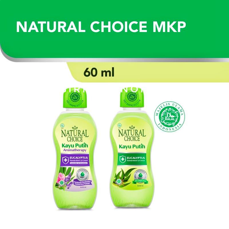 NATURAL CHOICE KAYU PUTIH AROMATHERAPY - MINYAK EUCALYPTUS MKP 60 ML