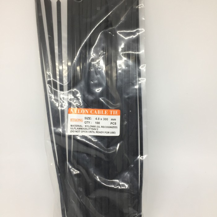 

KOMPLIT Kabel Ties 30 CM JUMBO . Lebar 4.8 mm . Tali ties kualitas bagus Code 3489