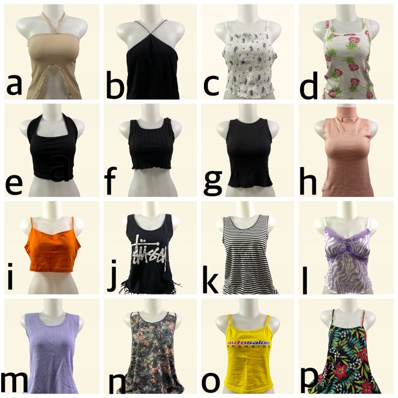 Preloved tanktop murah bagus branded//lengan kutung//top quality//shein//lulu lemon//princess polly