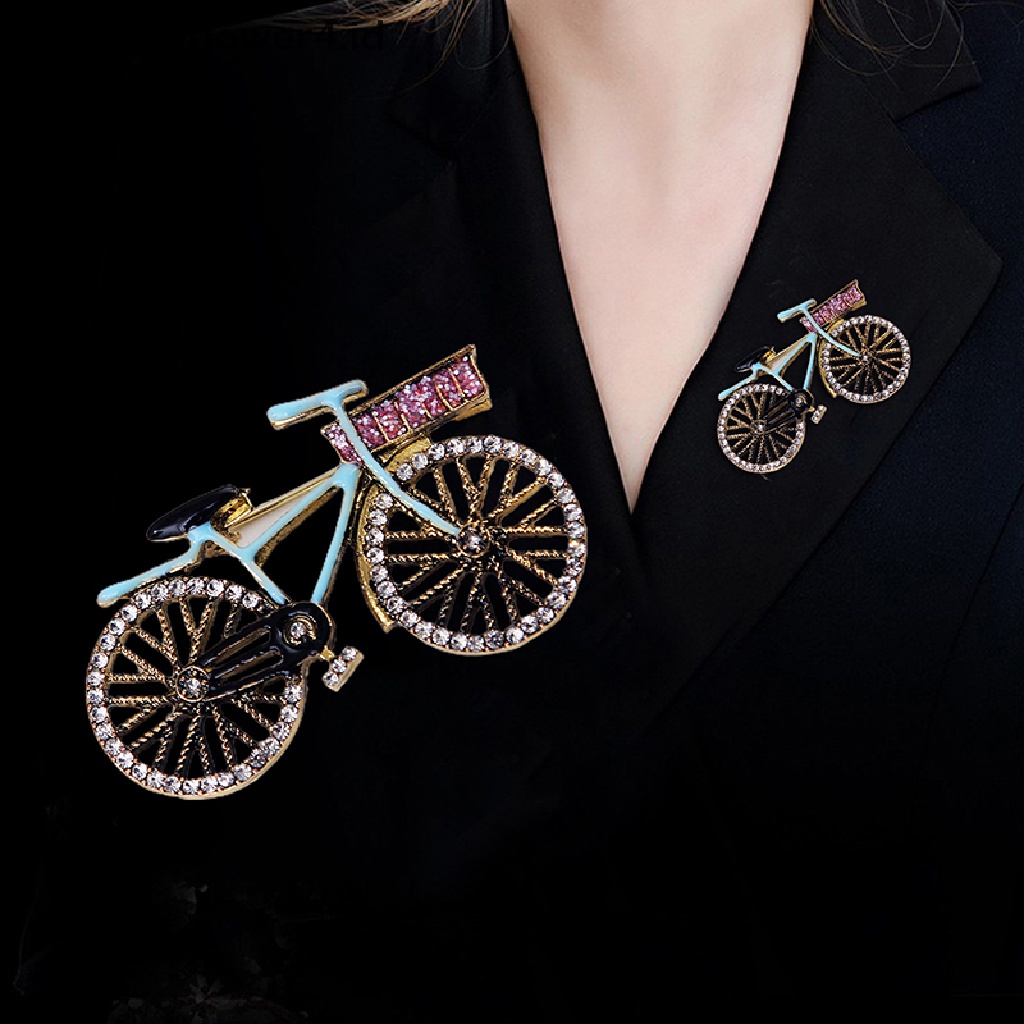 {rippleflower4.id} Pin Bros Sepeda Mini Fashionable Retro Untuk Wanita Kostum Perhiasan Dekor Hadiah~