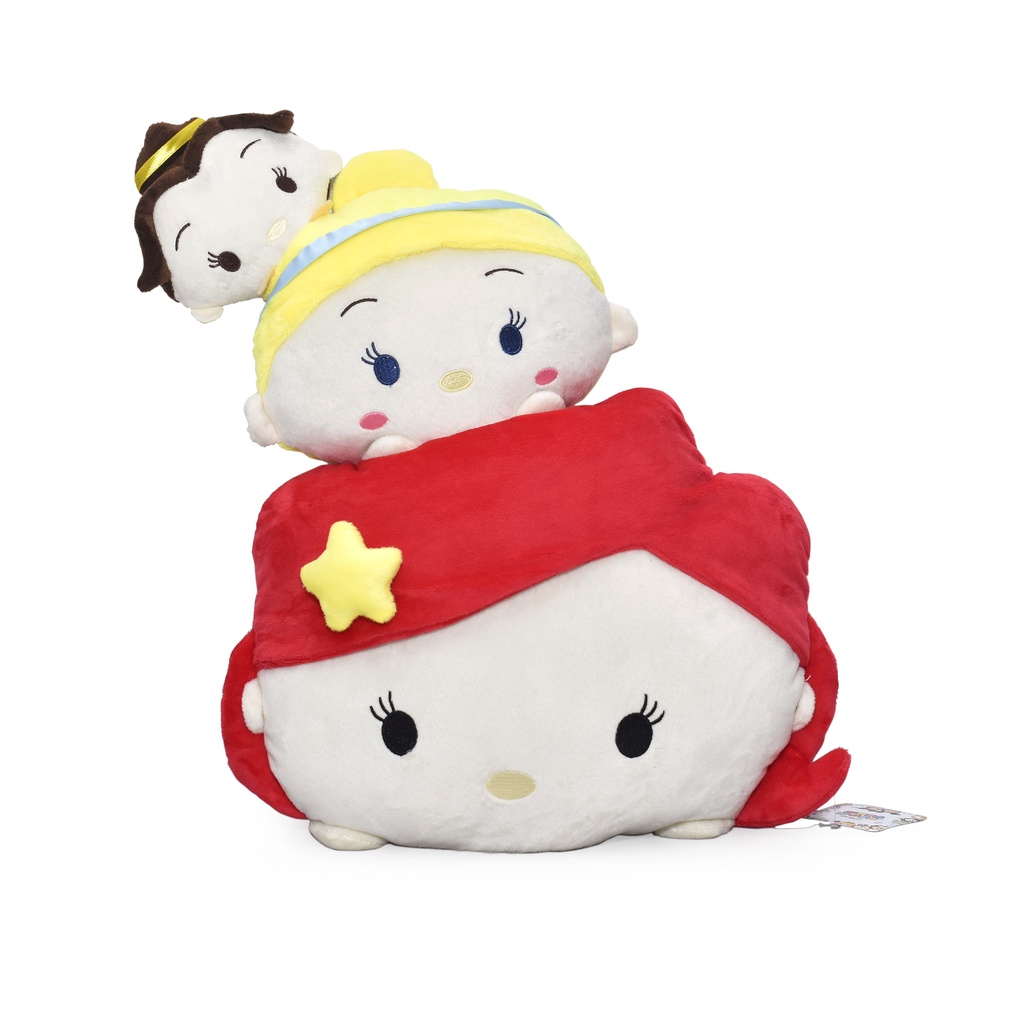 DISNEY Tsum Tsum Bantal Boneka Karakter Cushion Stackable Princess Ariel Cinderella Belle