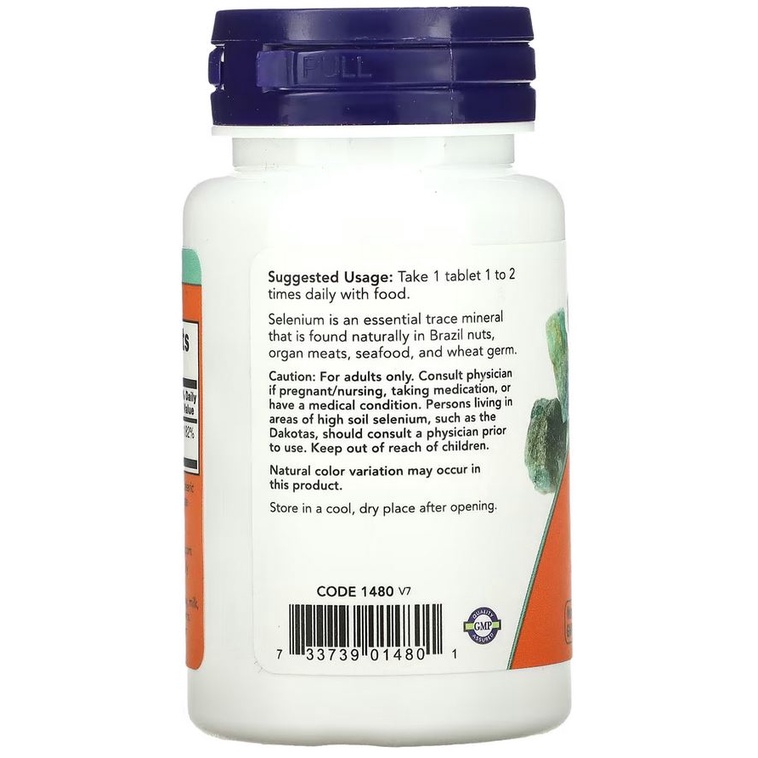 Now Food Selenium 100 mcg 100tab Mineral Selenium Esensial ORI USA NOW