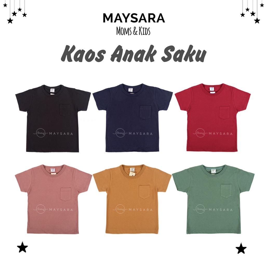 Kaos Anak Laki-Laki Perempuan Safa Kids Pocket Tee 4-6 Tahun