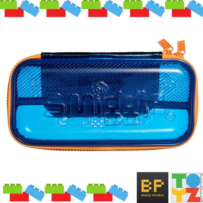 Smiggle Pencil Case Hardtop SML See Thru Squig Blue