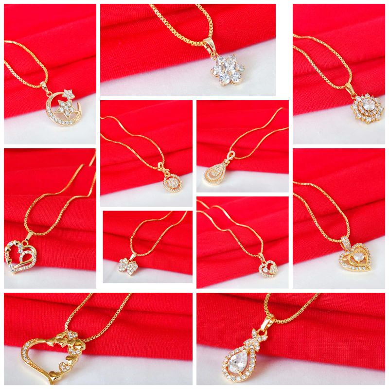 Kalung Motif Love Bahan Xuping Antikarat