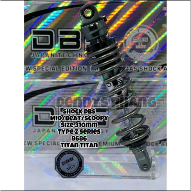 Shockbreaker DBS 8686 Z Series 310mm/Mio soul Mio Sporty Mio Smile Mio GT Mio M3 Mio Z Fino Xeon Beat Old Beat Carbu Diil/330mm/Vario110 New/Vario125/Vario150/Vario160/Beat Street Scoopy fi new Lexy Dill