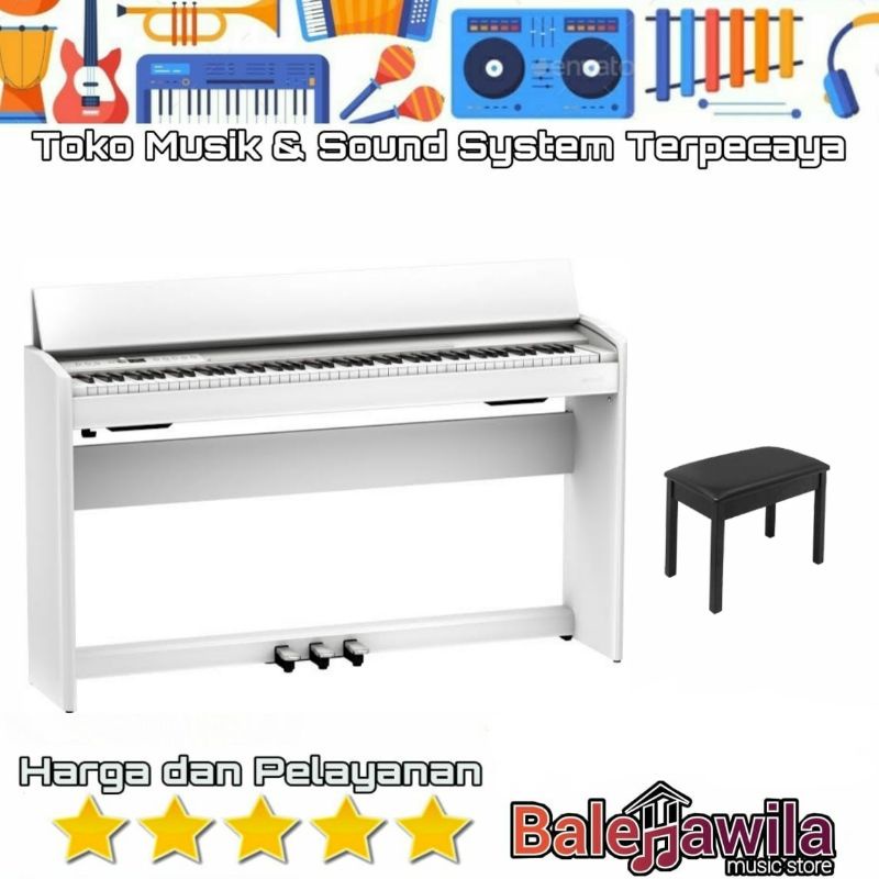 ROLAND F 701 White Digital Piano ROLAND F701 F-701 Piano 3 Pedal