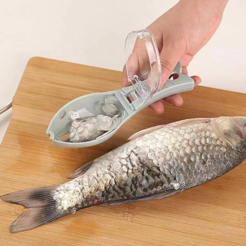 Alat pembersih sisik ikan / Parutan sisik ikan dengan tempat / Fish Scale Remover Scaler / Penghilang Sisik Ikan