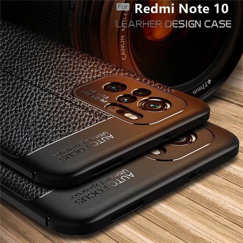 Xiaomi Redmi Note 10 / Note 10S / Note 10 Pro Sotfcase Auto Focus Leather Silikon Soft case