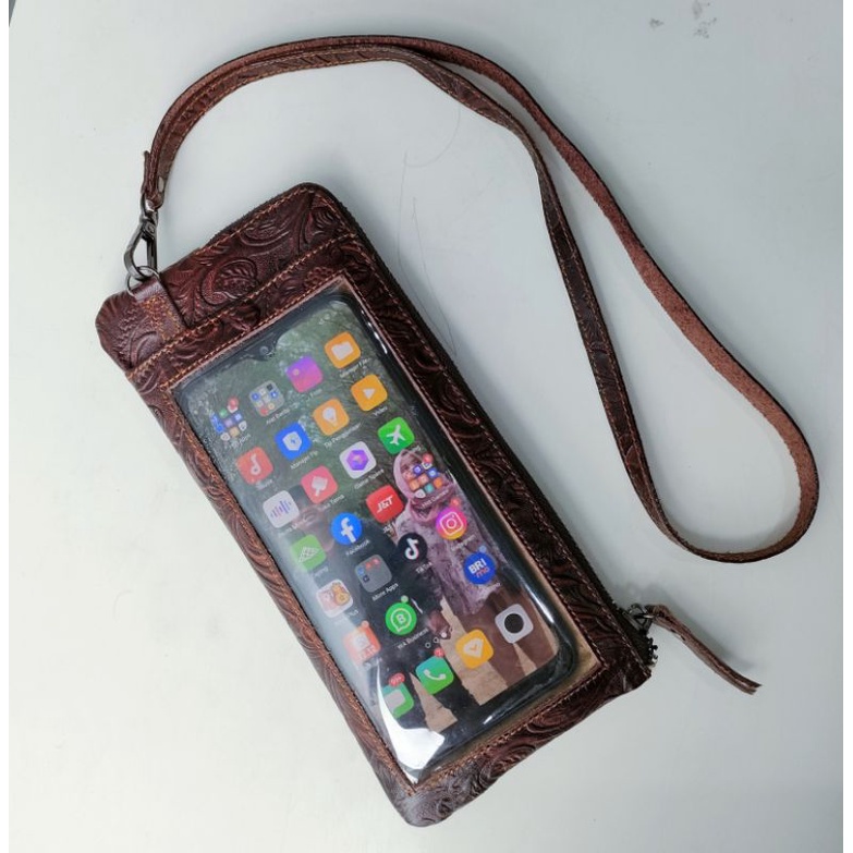 Dompet hp Farra kulit sapi asli Dompet hp wanita kulit sapi asli