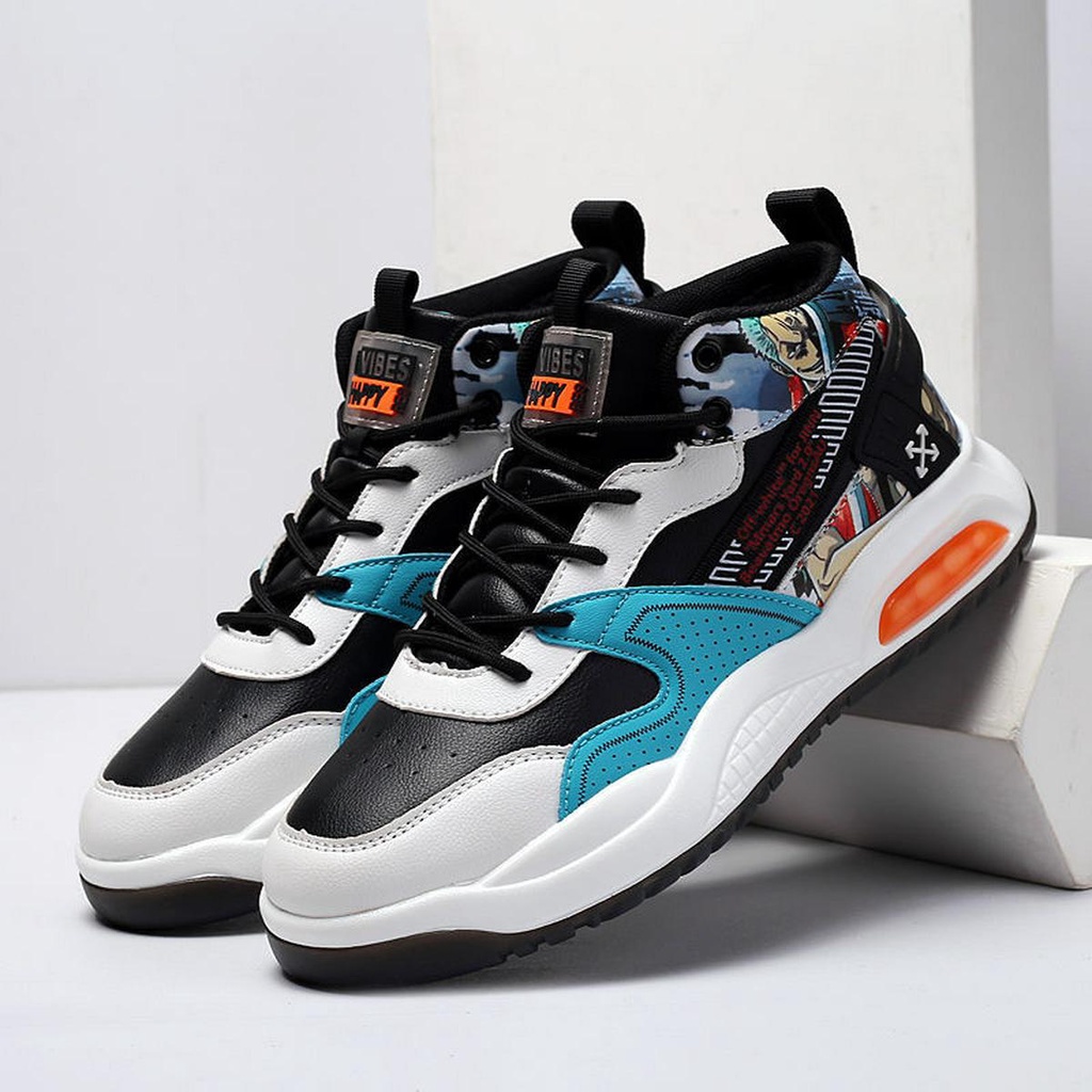 Sepatu Pria Olahraga Casual Import Bertali Trendy Sneakers Cowok Kekinian Kualitas Ori
