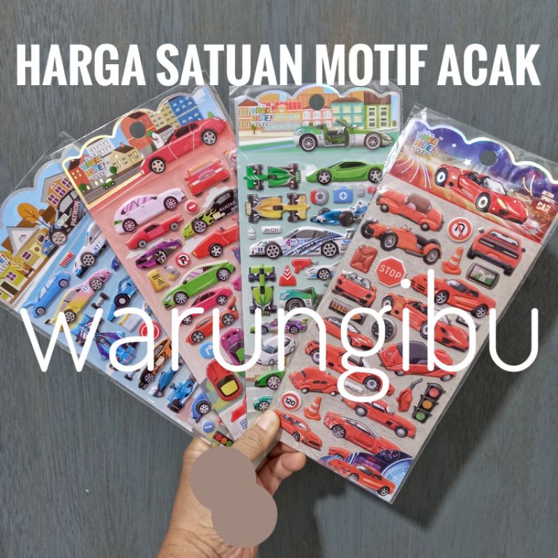 

Cars Race Sticker Gambar Tempel Timbul Stiker Motif Mobil Balap Keren