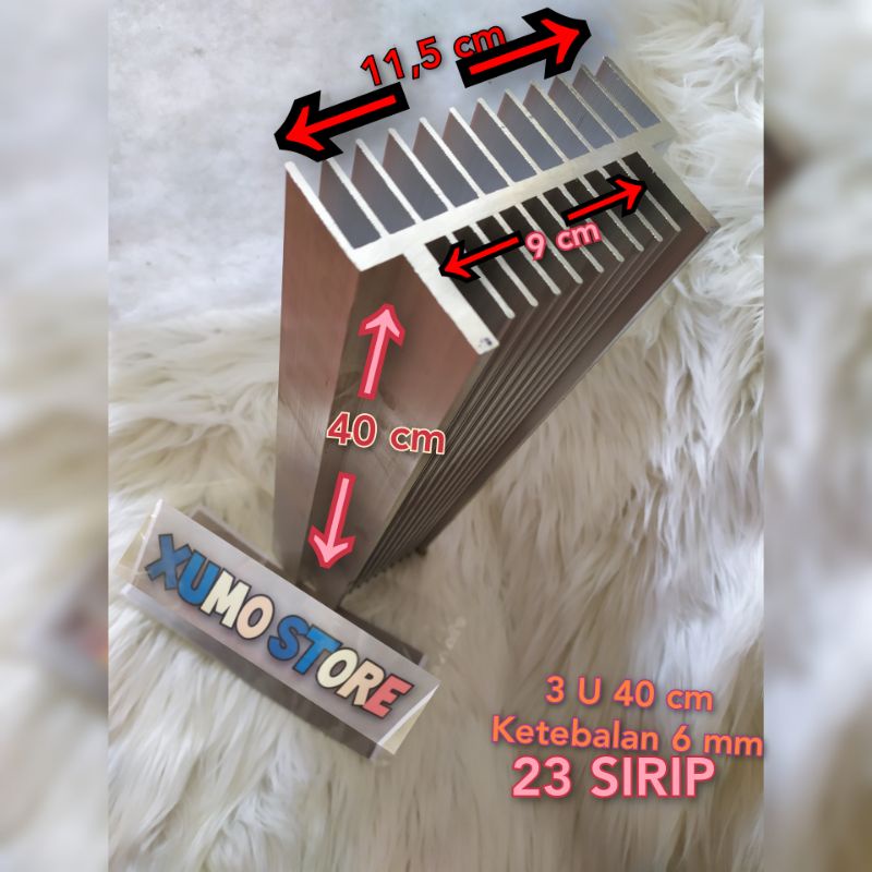 Heatsink pendingin 3U 40cm tebal 6MM hs 3u 40 cm