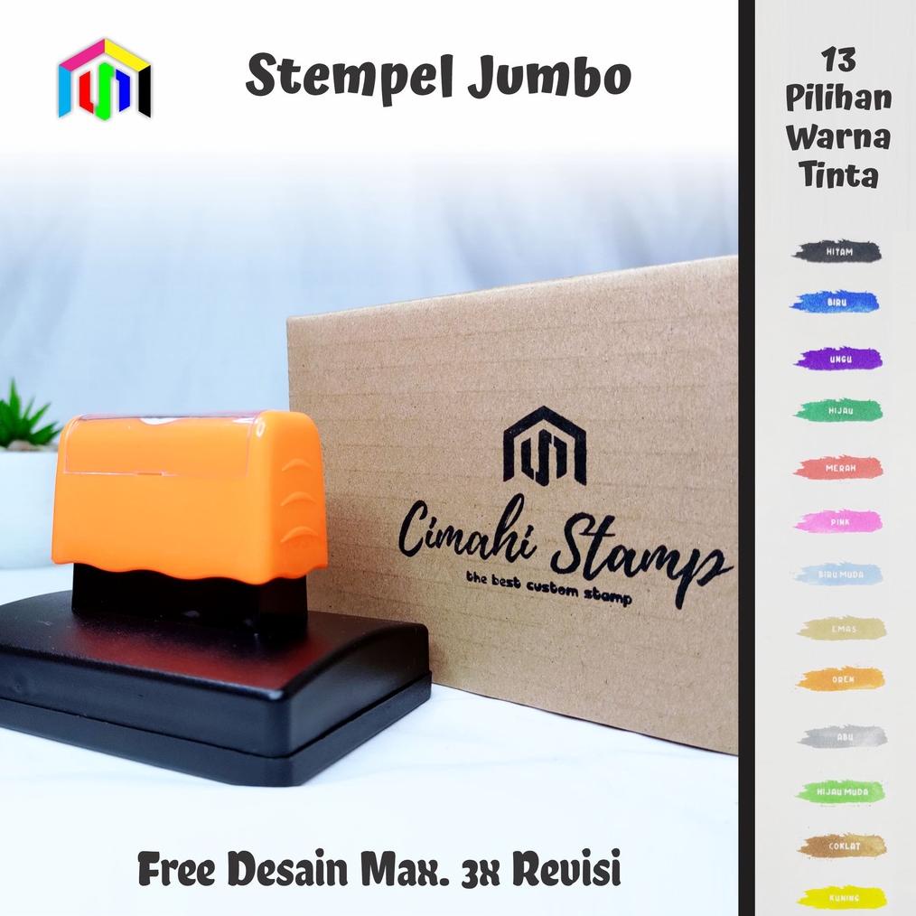 BISA COD CETAK CUSTOM STEMPEL FLASH JUMBO / STEMPEL BESAR UNTUK CAP KARDUS / LABEL