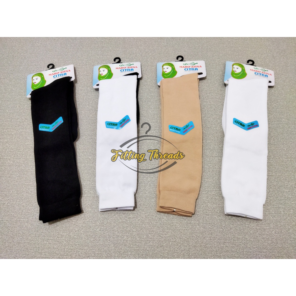 Kaos Kaki Citra Selutut Muslim Krem Hitam Putih / Kaus Kaki Muslimah Citra