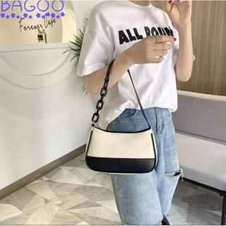 TAS BAHU CEWEK KOREAN STYKE HITAM PUTIH SIMOLE RINGAN AWET BERKUALITAS HARGA TERJANGKAU MURAH FASIONABLE kece