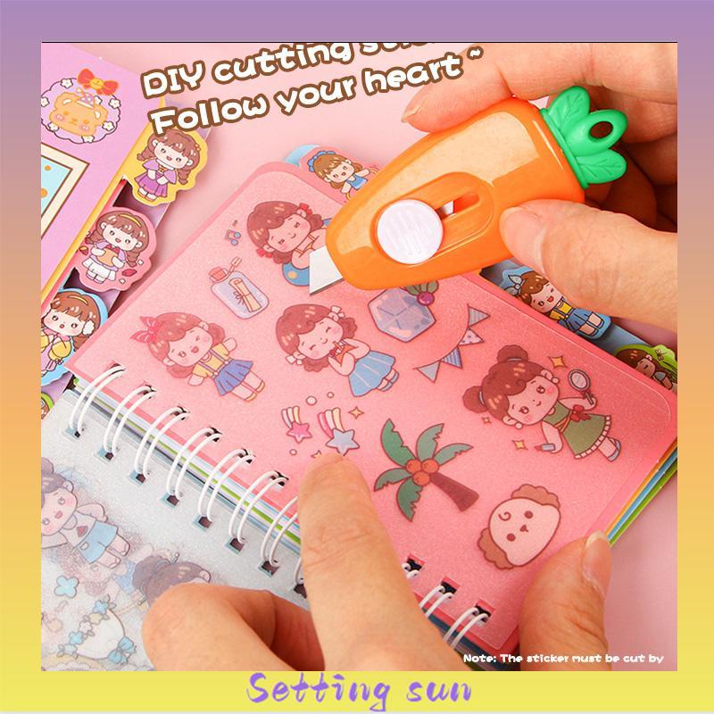 Buku Catatan Lucu Siswa Scrapbook Coil  Buku Portabel  Dengan Stiker Di Dalamnya TN