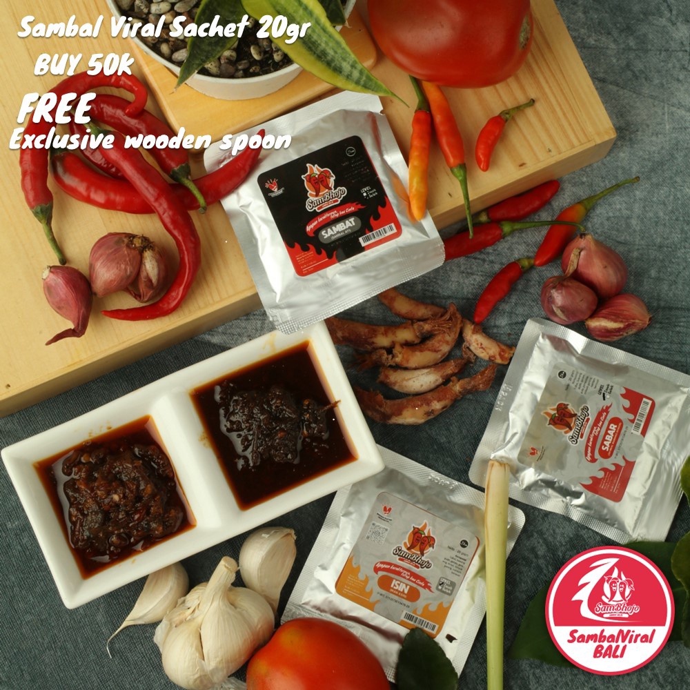 

Sambal Sachet Viral 20gr, Sambal Baby Cumi, Sambal Teri Medan, Sambal Bawang, Sambal Terasi, Sambal Udang, Sambal Pete, Sambal Paru, Sambal Roa Manado, Sambal Rebon, dll
