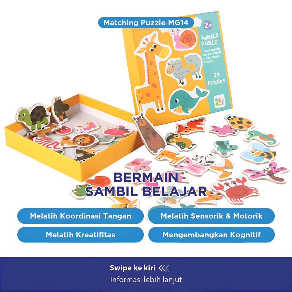 Matching Puzzle | Mainan Puzzle Edukasi Anak Kayu | Mainan Terbaru 2023 | Hadiah Ulang Tahun Anak Cewek Cowok