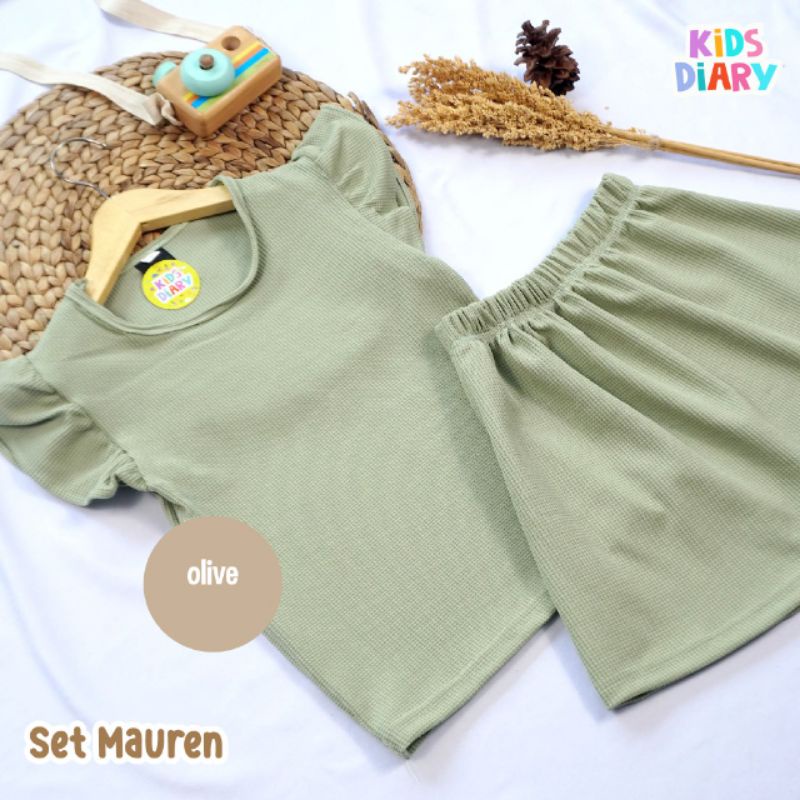 Setelan Baju Anak Perempuan Bawahan Rok Kids Diary Set Mauren