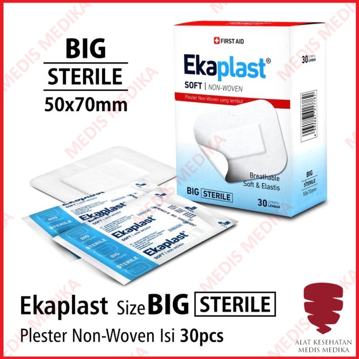 Plester Luka Ekaplast Size Big Onemed Plaster P3K Non Woven 50x70 mm Box isi 30