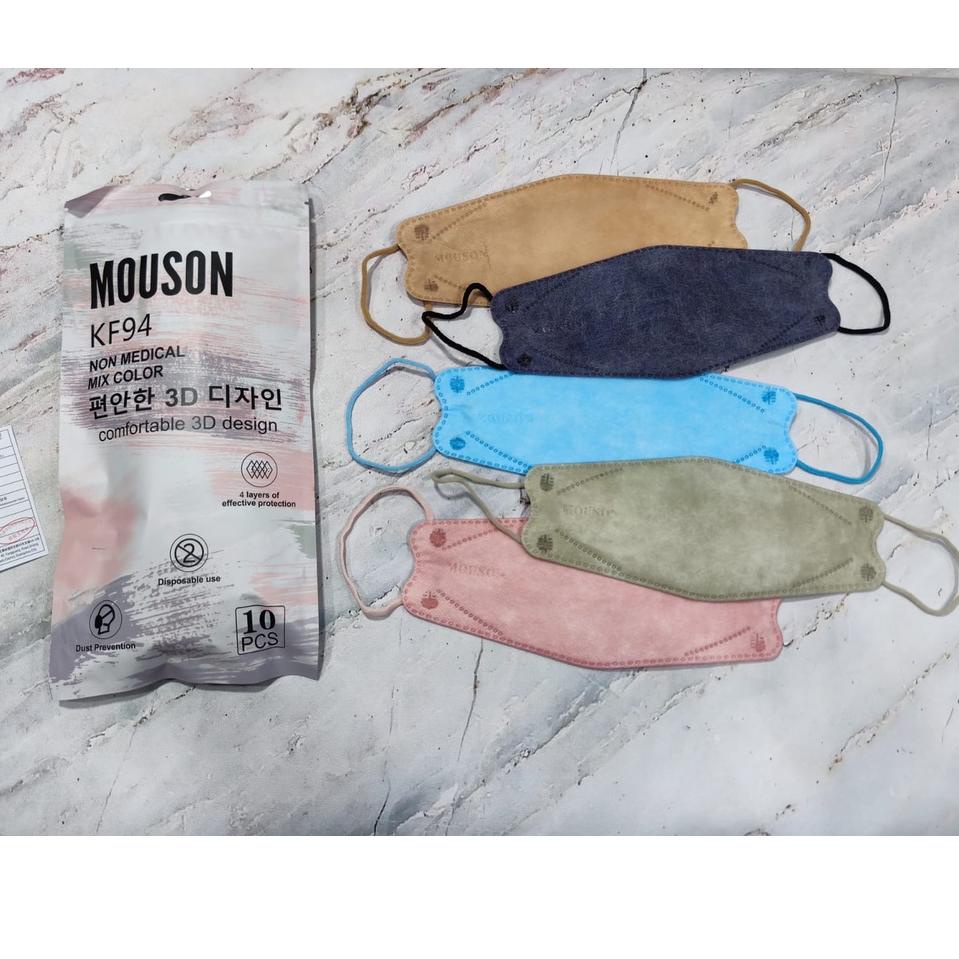⇥ MIX 5W KF94 MOUSON EMBOS - MASKER KF94 4PLY MOUSON MIX 5 WARNA MEDICAL GRADE ㆂ