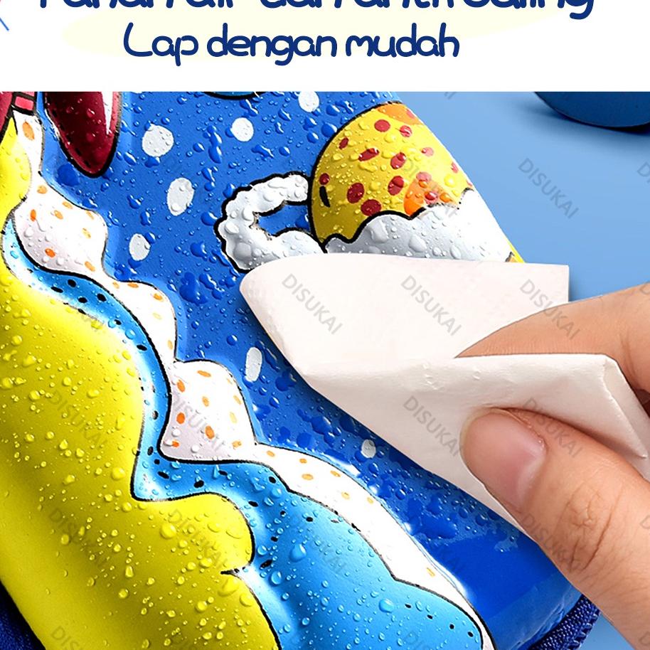 

(Q-4&6➸) 【Stok Baru】Kotak pensil kartun 3D Sekolah mulai Menghadiri kelas Penyimpanan Anak Tahan air Tidak mudah kotor Ukuran besar amanah