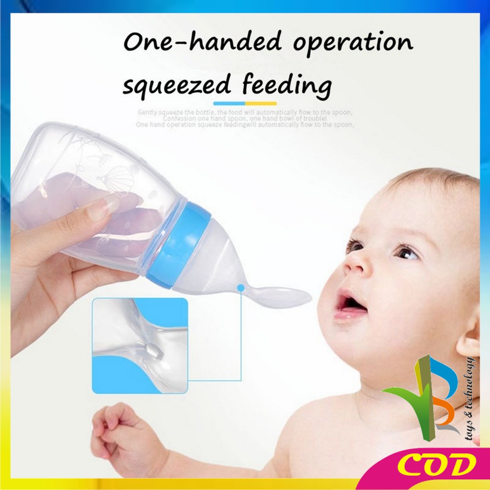 RB-C49-50 Botol Sendok Makan Bayi Botol Susu Dot Sendok Bubur MPASI Baby Spoon Feeder Food Grade