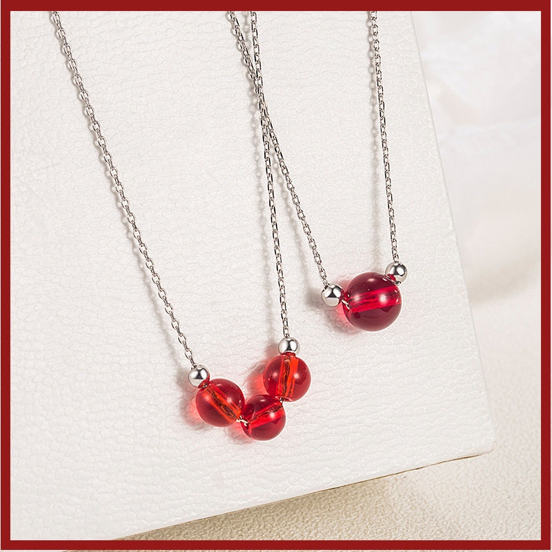 Kalung Jequity Bean Bahan Alloy Silver S925 Untuk Wanita U1137