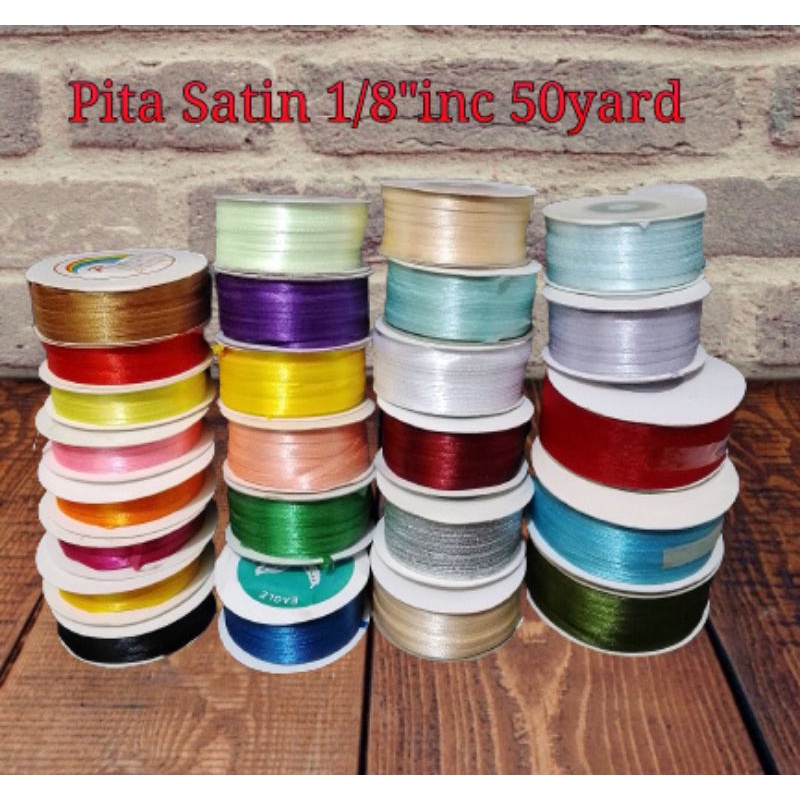 Pita Satin 1/8&quot;inc 50 yard, 45 meter