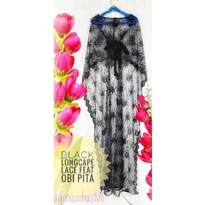 KEBAYA LONGCAPE LACE SET PITA OBI / CAPE OUTER BROKAT PANJANG + OBI PITA {BDL.21De22a}