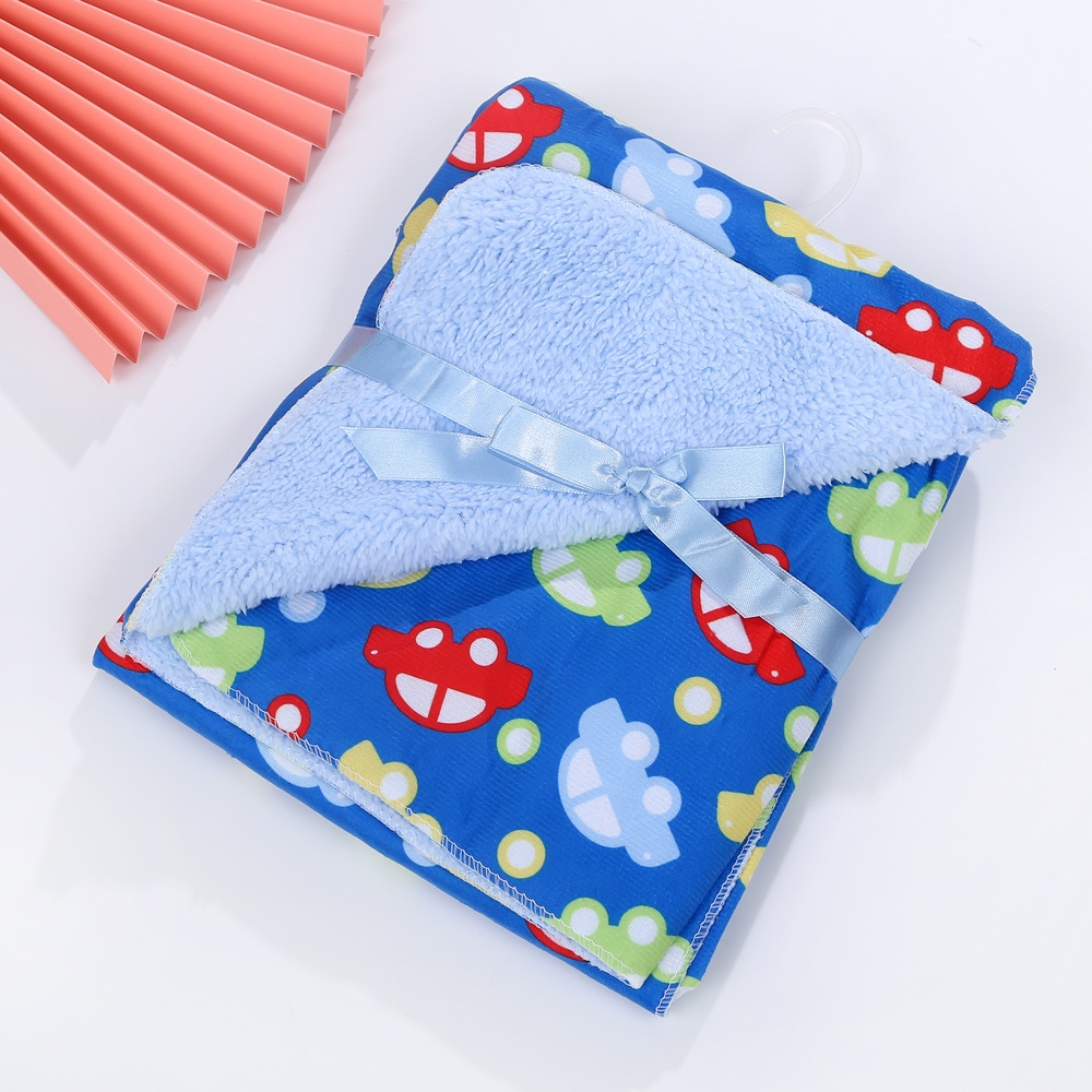 cod selimut bayi double layer polyester baby blanket selimut bulu lembut halus motif lucu fleece blanket